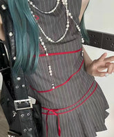 Moderne Halskette mit Sternenhimmel und weißen Perlen aus Legierung